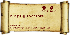 Murguly Evariszt névjegykártya
